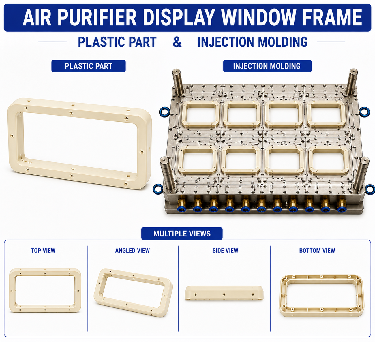 Air Purifier Plastic Display Window Frame Mould and Moulding Service